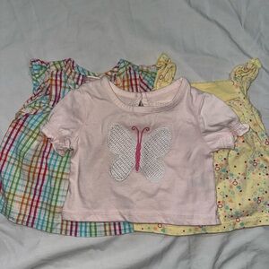 3-pack baby girls' spring/summer dress & t-shirt bundle 3-6 months